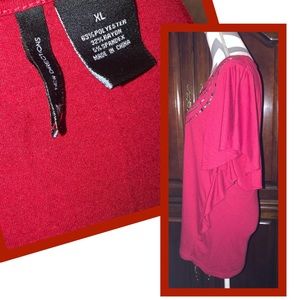 new directions Tops - NEW DIRECTIONS Cranberry Red Flutter Sleeve Blouse new directions Tops - NEW DIRECTIONS Cranberry Red Flutter Sleeve Blouse